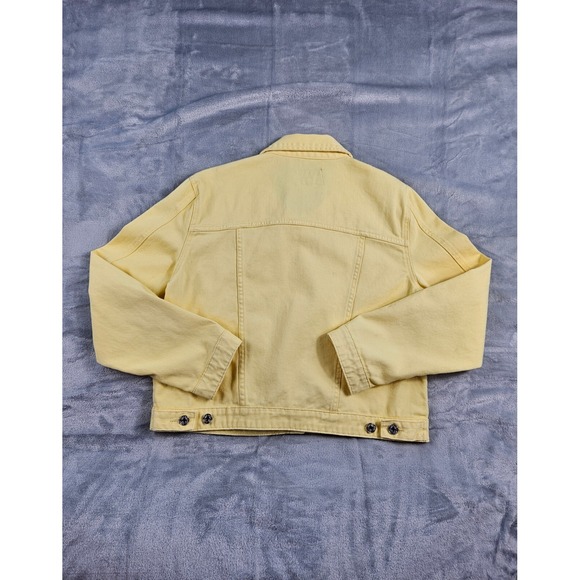 Satin Doll‎ Denim Jean Jacket Women's Teen Size XL Yellow Western Casual Sporty - Picture 8 of 14